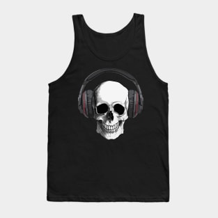 skull art, skull design, music group, Tank Top